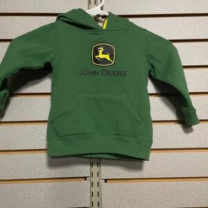 Toddler Boys John Deere‎ Green Hoodie Long Sleeve Pullover Pocket 18 M Farm Kid